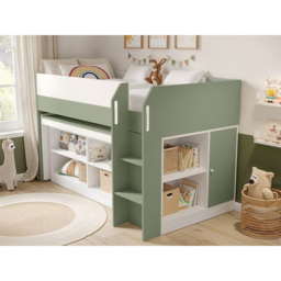 Flair Aiden Single Olive Green Cabin Bed Mid Sleeper - Wilko - thumbnail 7