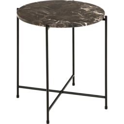 Florence Avila Brown Marble Top Side Table - Furniture To Go - Wilko - thumbnail 3