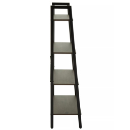 Premier Housewares Bradbury 4 Shelf Dark Oak Veneer Ladder Bookshelf - Brown - Interiors by Premier - Wilko - thumbnail 4