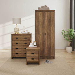 GFW Boston Knotty Oak 3 Piece Bedroom Furniture Set - Wood - Wilko - thumbnail 7