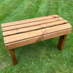 Charles Taylor Knights Single Seater Garden Bench - Size: 17 x 30 x 16cm - Brown - Wilko - thumbnail 4