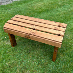 Charles Taylor Knights Single Seater Garden Bench - Size: 17 x 30 x 16cm - Brown - Wilko - thumbnail 3