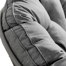 Furniturebox Luno Textured Grey Rattan Garden Chair with Cushion - Size: 1 Seater - Wilko - thumbnail 6