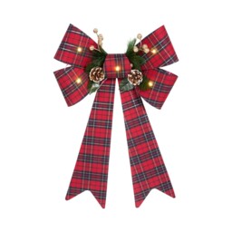 Floristry LED Tartan Bow Red - All I Want For Christmas - Wilko - thumbnail 5