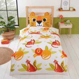 Rapport Home Wild Cats Single Multicolour Duvet Cover Set - Wilko - thumbnail 1