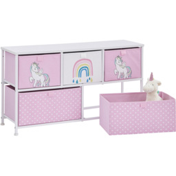 Liberty House Toys 5 Drawer Unicorn Kids Storage Chest - Size: 55 x 100 x 30cm - Wilko - thumbnail 5