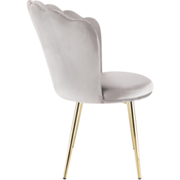 Freya Petal Back Accent Chair Velvet Uphostery - Taupe - Size: Single - Genesis - Wilko - thumbnail 6