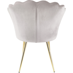 Freya Petal Back Accent Chair Velvet Uphostery - Taupe - Size: Single - Genesis - Wilko - thumbnail 7