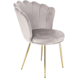 Freya Petal Back Accent Chair Velvet Uphostery - Taupe - Size: Single - Genesis - Wilko - thumbnail 5