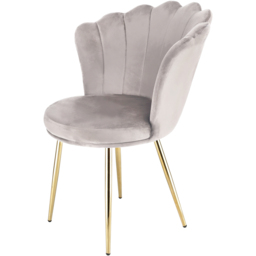 Freya Petal Back Accent Chair Velvet Uphostery - Taupe - Size: Single - Genesis - Wilko - thumbnail 3