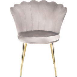 Freya Petal Back Accent Chair Velvet Uphostery - Taupe - Size: Single - Genesis - Wilko - thumbnail 4
