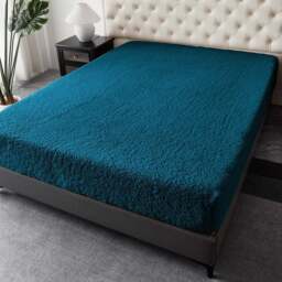 Groundlevel Single Teal Soft Teddy Fleece Fitted Bed Sheet - Wilko - thumbnail 3