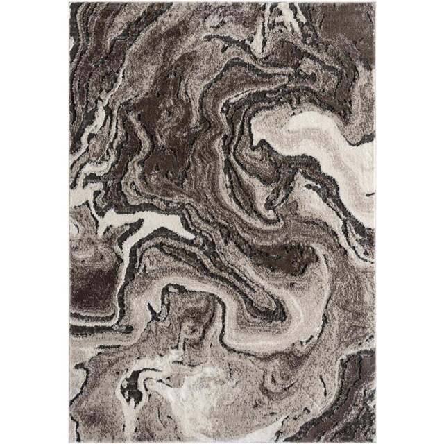 Desire Rugs Eleanor Mocha Marble Embossed Rug 200 x 290cm - Size: 290 x 200 x 2cm - Brown - Wilko - image 1