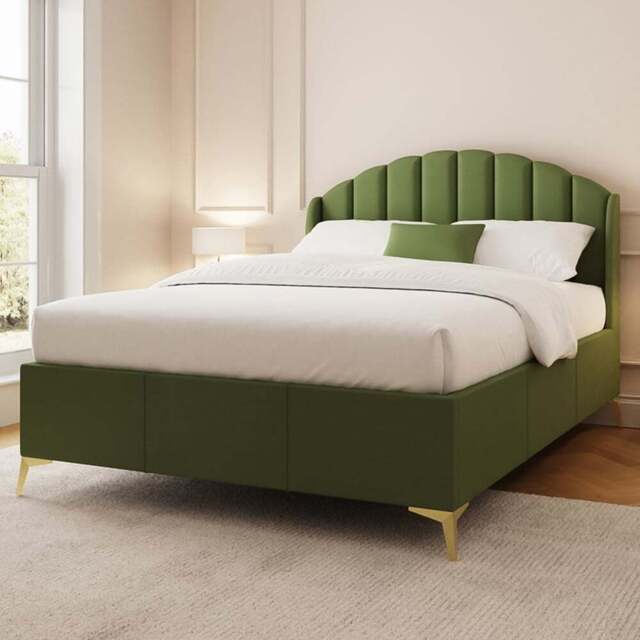 GFW Pettine Double Green End Lift Ottoman Bed - Wilko - image 1