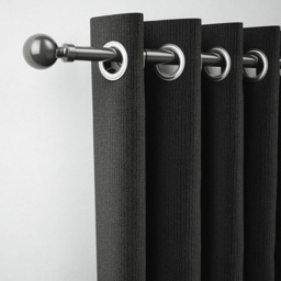 Rothley 71-120cm Gunmetal Extendable Solid Orb Finials Curtain Pole - Silver - Wilko - thumbnail 3