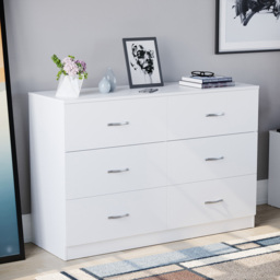 Vida Designs Riano White 3 Piece Narrow Bedroom Furniture Set - Wilko - thumbnail 4