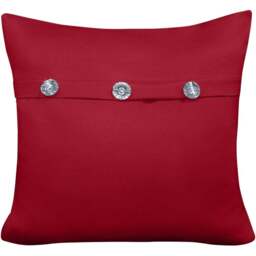 Velosso Mock Flap Diamante Red Filled Cushion 43 x 43cm - Wilko