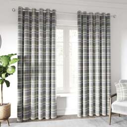 Helena Springfield Harriet Woven Lined Chartreuse and Grey Curtains 168 x 228cm - Size: W 168 x D 228cm - Chartreuse/Grey - Wilko - thumbnail 1