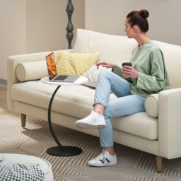 HOMCOM Marble Effect White C Shaped Round Side Table - Size: 61.5 x 40 x 40cm - Wilko - thumbnail 6