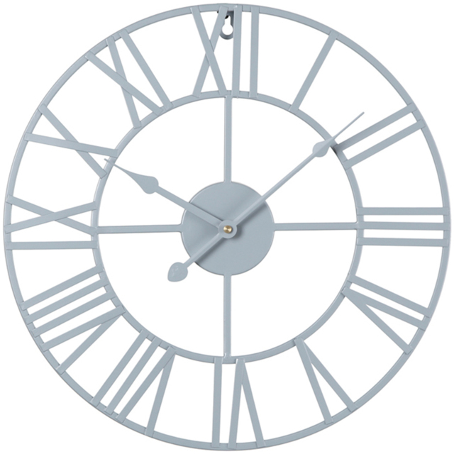 EOS Grey Skeleton Wall Clock with Roman Numerals 40cm - Size: 40 x 40 x 2cm - Home Garden Direct - Wilko - image 1