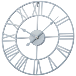 EOS Grey Skeleton Wall Clock with Roman Numerals 40cm - Size: 40 x 40 x 2cm - Home Garden Direct - Wilko - thumbnail 4