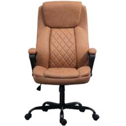 Suffolk High Back Office Chair - Brown - Wilko - thumbnail 3