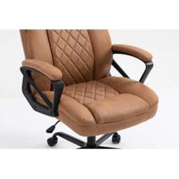 Suffolk High Back Office Chair - Brown - Wilko - thumbnail 5