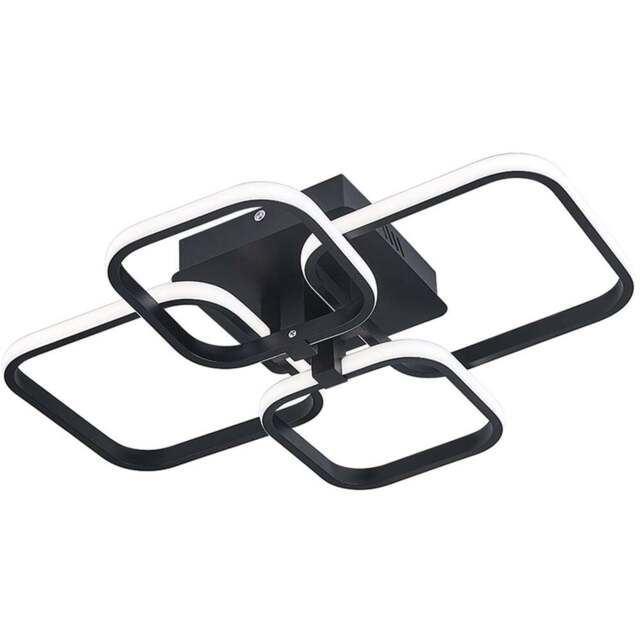 Living and Home Black 4 Head LED Ceiling Light - Size: 12 x 60 x 46cm - Wilko - image 1