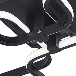 Living and Home Black 4 Head LED Ceiling Light - Size: 12 x 60 x 46cm - Wilko - thumbnail 6