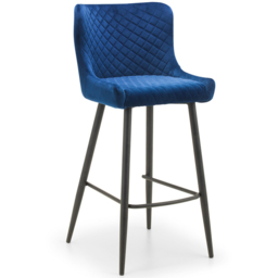 Julian Bowen Brooklyn 2 Seater Bar Dining Set Oak and Blue - Brown - Wilko - thumbnail 3