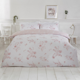 Rapport Home PH Sadie Super King Rose Pink Duvet Set - Wilko - thumbnail 1