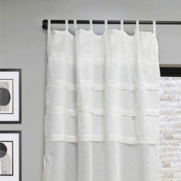 Divante Adeline Lace Voile - White - Size: W 140 x 240cm - Wilko - thumbnail 3
