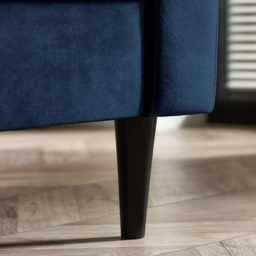 Furniturebox Josie 3 Seater Navy Blue Velvet Sofa - Wilko - thumbnail 4