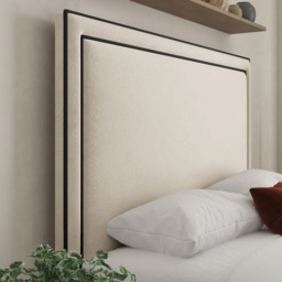 DS Living Verona King Size Plush Cream Piping Ottoman Bed - Wilko - thumbnail 3