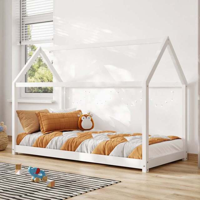 Flair Single White Wooden Play House Bed Frame - Wilko