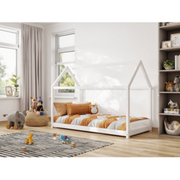 Flair Single White Wooden Play House Bed Frame - Wilko - thumbnail 3