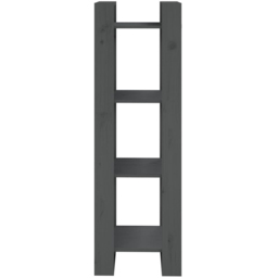 vidaXL 4 Shelf Grey Solid Pine Wood Bookcase - Size: 125 x 41 x 35cm - Wilko - thumbnail 4