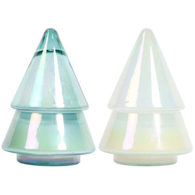 Assorted Glass Tree Candle - Wilko - image 1