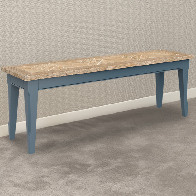 Baumhaus Signature 4 Seater Blue Dining Bench - Wilko - image 1