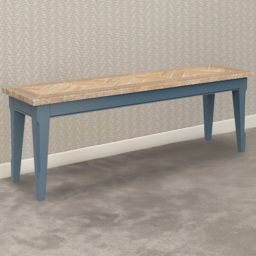 Baumhaus Signature 4 Seater Blue Dining Bench - Wilko - thumbnail 1