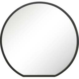 MirrorOutlet The Circulus Black Framed Circular Wall Mirror 84 x 80cm - Size: 80 x 84cm - Wilko