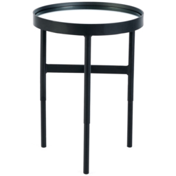 Julian Bowen Franki Mirror Glass Lamp Table - Size: 51.5 x 39 x 39cm - Black - Wilko - thumbnail 6