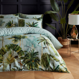 Paoletti Forsteriana King Size Multicolour Palms Duvet Cover Set - Green - Wilko - thumbnail 6