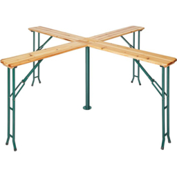 tectake Quattro 20 Seater Folding Table with Parasol Holder - Brown - Wilko