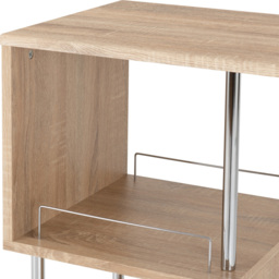 Seconique Charisma Chrome Light Sonoma Oak Home Bar Table - Brown - Wilko - thumbnail 7