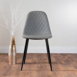 Furniturebox Elissa Solara Marble Effect 2 Seater Round Dining Set White Grey and Black - Wilko - thumbnail 5