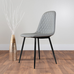 Furniturebox Elissa Solara Marble Effect 2 Seater Round Dining Set White Grey and Black - Wilko - thumbnail 4