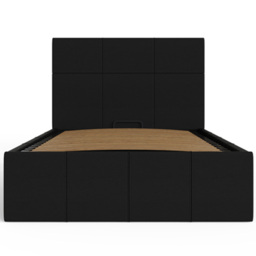 GFW Single Black Faux Leather Side Lift Ottoman Bed with Bonnell Mattress - Wilko - thumbnail 5