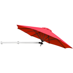 Costway Burgundy Large Outdoor Tilting Sunshade Umbrella - Size: 3m - Red - Wilko