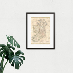 Wee Blue Coo Vintage 1799 Clement Cruttwell Map Ireland Framed Wall Art Print 30 x 41cm - Size: 43.3 x 33.3 x 1.5cm - Cream - Wilko - thumbnail 4